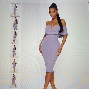 Lyla Off Shoulder Dress lavender